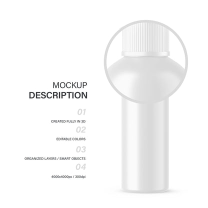 Digital Plastic Pump Bottle - Cosmetic Mockup - PSD / PNG / JPG