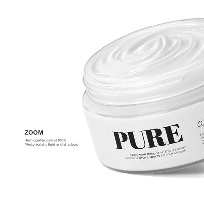 Digital Clear Cream Jar - Cosmetic Mockup - PSD / PNG / JPG