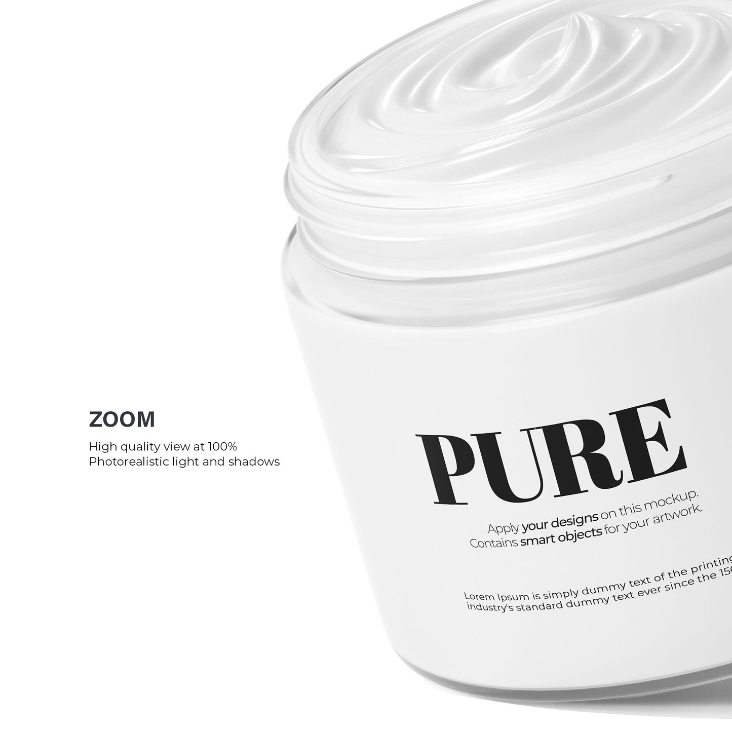 Digital Clear Cream Jar - Cosmetic Mockup - PSD / PNG / JPG