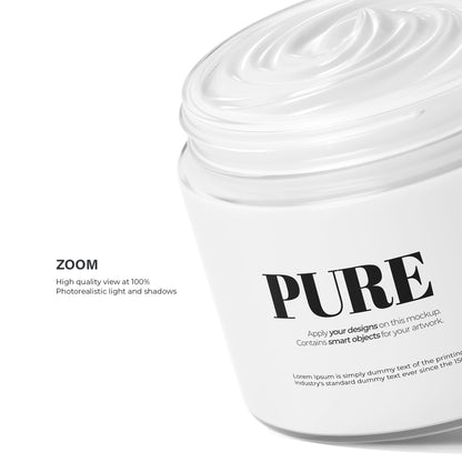 Digital Clear Cream Jar - Cosmetic Mockup - PSD / PNG / JPG