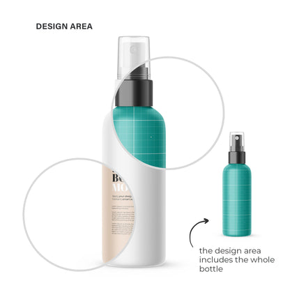 Digital Plastic Spray Bottle - Cosmetic Mockup - PSD / PNG / JPG