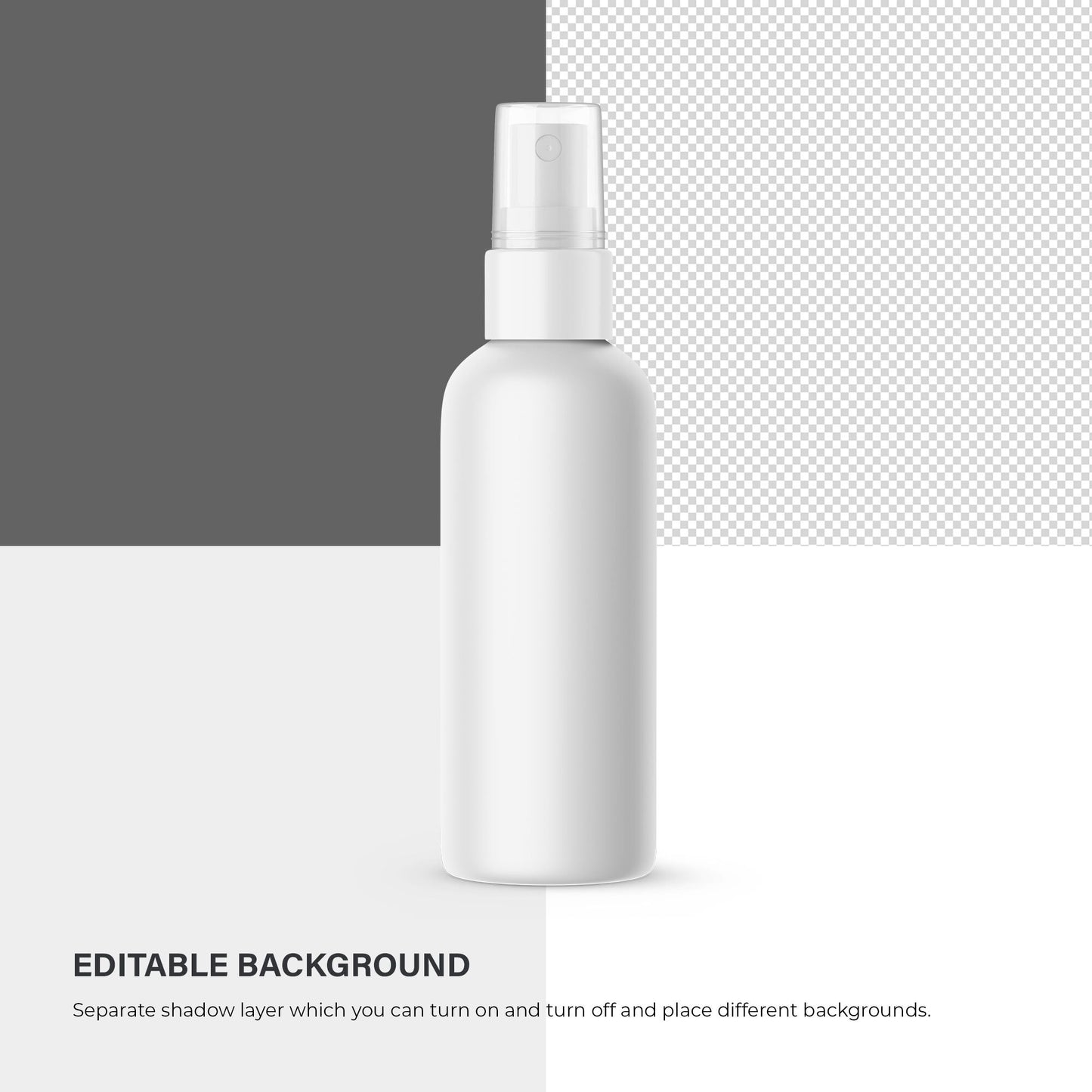 Digital Plastic Spray Bottle - Cosmetic Mockup - PSD / PNG / JPG