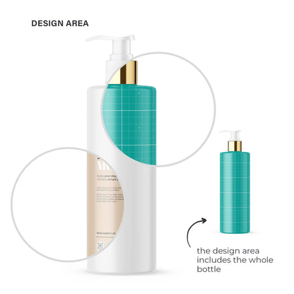 Digital Plastic Pump Bottle - Cosmetic Mockup - PSD / PNG / JPG