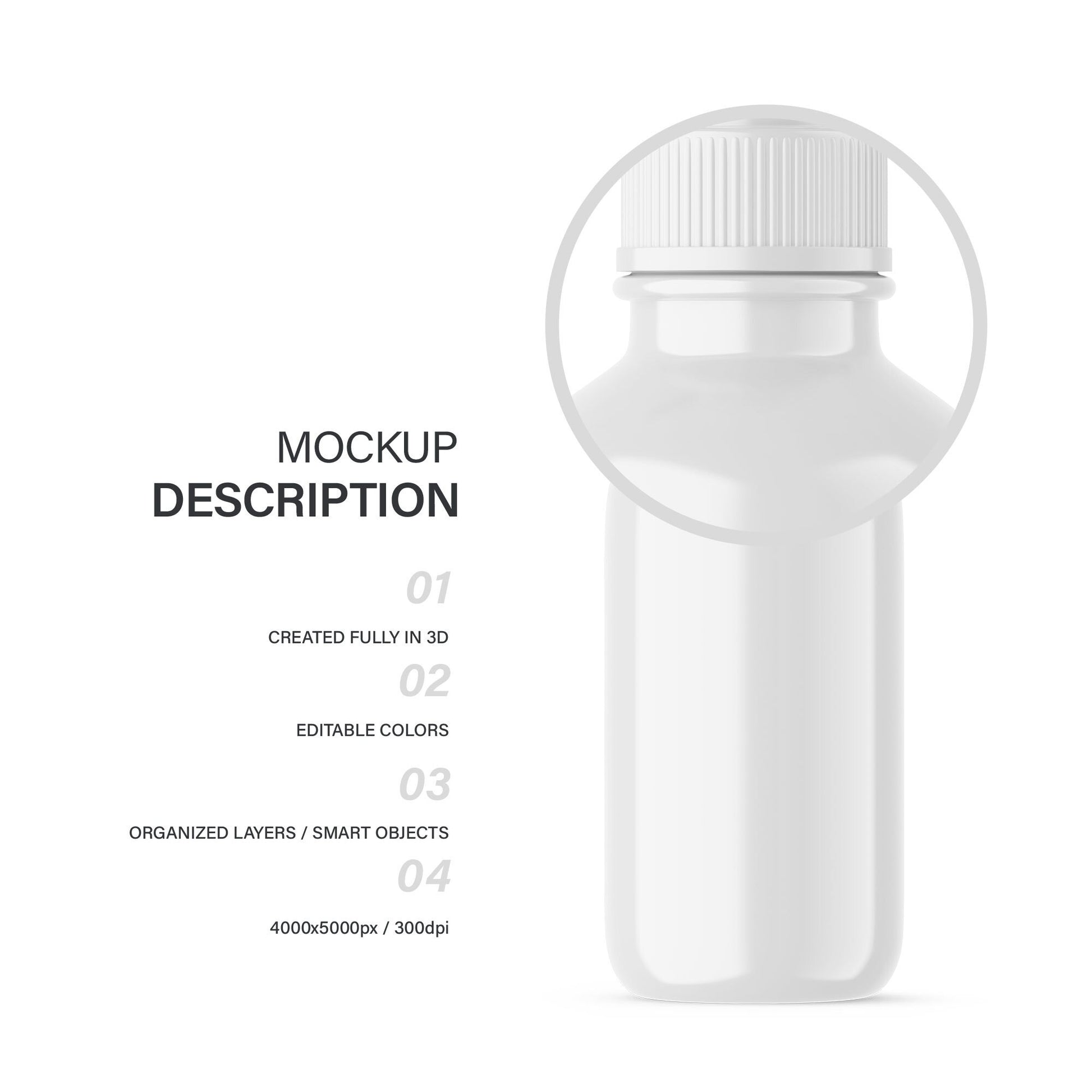 Digital Plastic Pump Bottle - Cosmetic Mockup - PSD / PNG / JPG