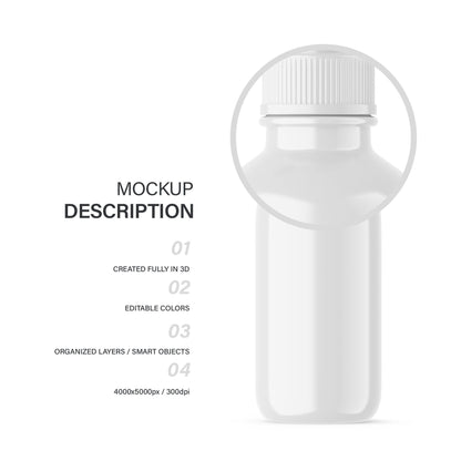 Digital Plastic Pump Bottle - Cosmetic Mockup - PSD / PNG / JPG