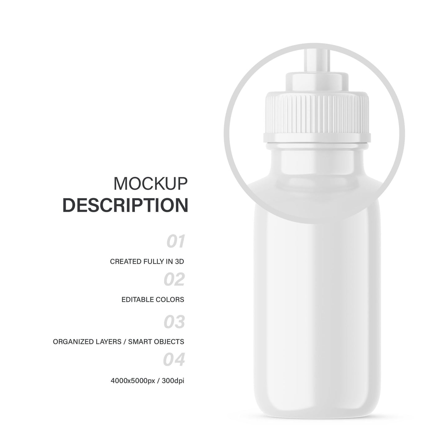 Digital Plastic Pump Bottle - Cosmetic Mockup - PSD / PNG / JPG