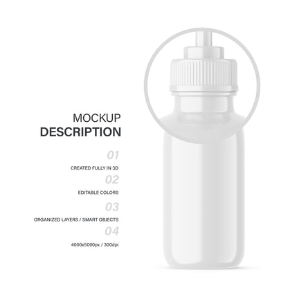 Digital Plastic Pump Bottle - Cosmetic Mockup - PSD / PNG / JPG