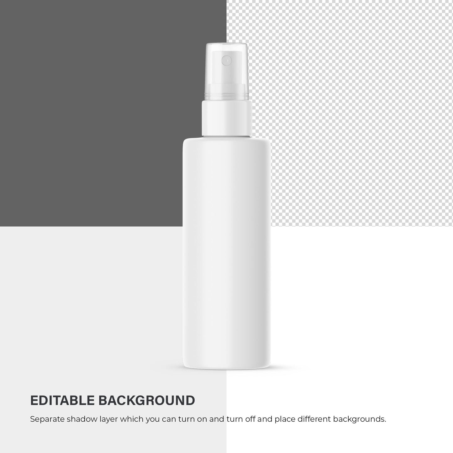 Digital Plastic Spray Bottle - Cosmetic Mockup - PSD / PNG / JPG