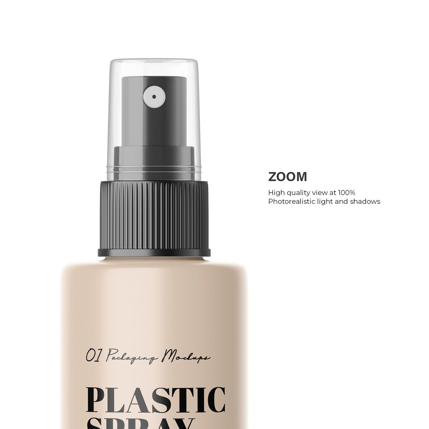 Digital Plastic Spray Bottle - Cosmetic Mockup - PSD / PNG / JPG