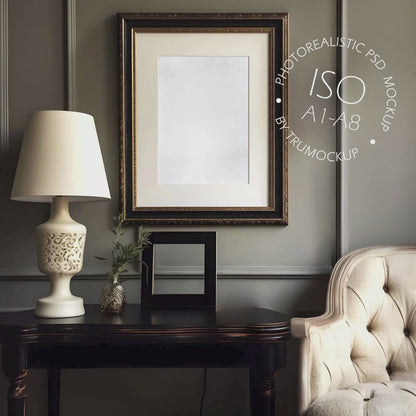 Picture Frame Mockup - ISO Frame Size - Victorian Style