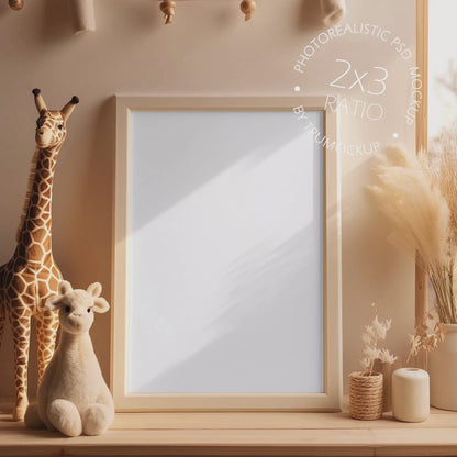 Nursery Picture Frame Mockup - 2:3 Frame Ratio - Boho Edition