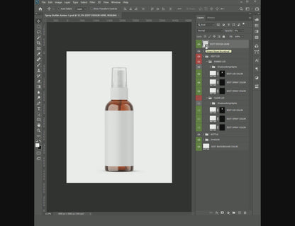 Amber Spray Bottle - Editable Lid