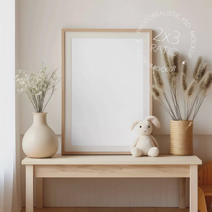 Nursery Picture Frame Mockup - 2:3 Frame Ratio - Boho Edition